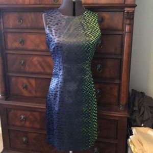 Elie Tahari Blue and Green Dress